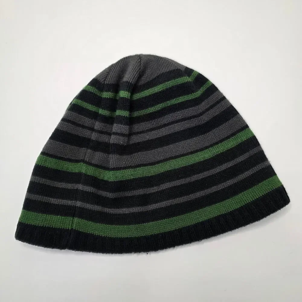 Adidas Originals Knit Beanie Navy OSFA + The North Face Striped Youth Beanie Set